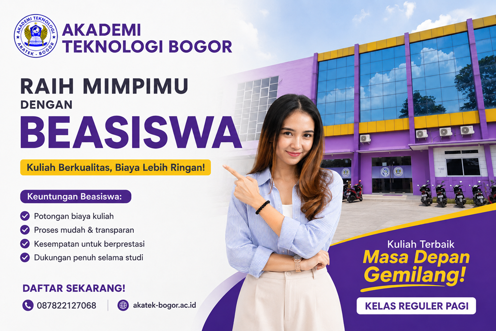 Berita AKATEK: Beasiswa Kuliah Teknik di AKATEK Bogor Tahun Ajaran 2026/2027